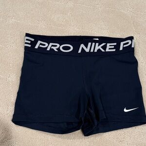 Nike Pro Women's Navy Athletic Shorts 3”